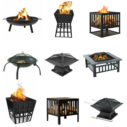 OUTDOOR FIRE PIT GARDEN FIRE PIT CAMPING PATIO HEATER LARGE LOG BURNER BBQ