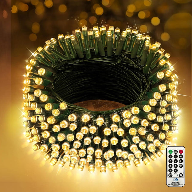 Outdoor Fairy Lights 33M 280 LED Christmas Tree Lights Plug in 8 Modes W Remote