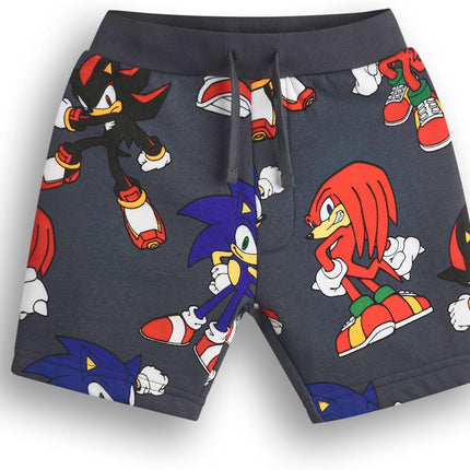 Boys Sweatshirt & Shorts Set | Kids All over Print Graphic Sweater with Matching Bottoms | Shadow Knuckles Apparel Outfit for Gamers | Daywear Gaming Character Merchandise Gift