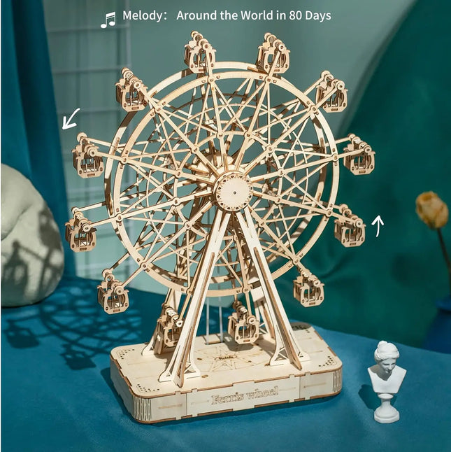 Rolife 3D Puzzle Ferris Wheel Music Box Box Model Kit with Music for Children and Adults Crafts Adults Women 3D Puzzle