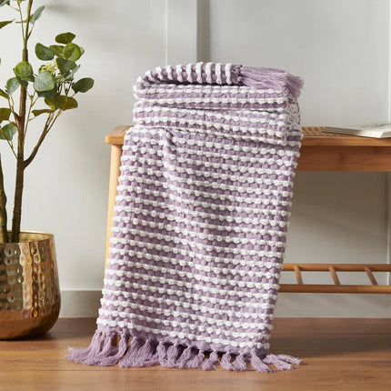 Stab Stitch 125X150Cm Blanket Throw