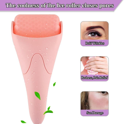 Ice Roller for Face Eyes,Womens Gifts,Face Roller Massager Puffiness Migraine Pain Relief and Minor Injury (Pink)