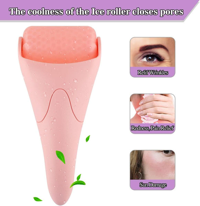 Ice Roller for Face Eyes,Womens Gifts,Face Roller Massager Puffiness Migraine Pain Relief and Minor Injury (Pink)