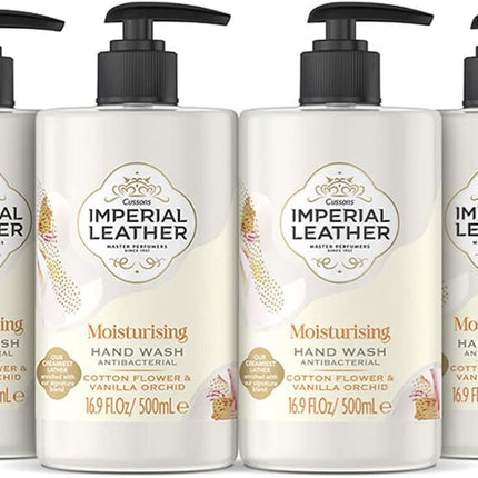 Imperial Leather Moisturising Hand Wash, Cotton Flower Vanilla Orchid 6 X 500Ml