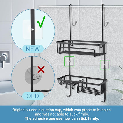 COSYLAND Shower Caddy over the Door, Rustproof Bathroom Shelf Organizer, SUS304
