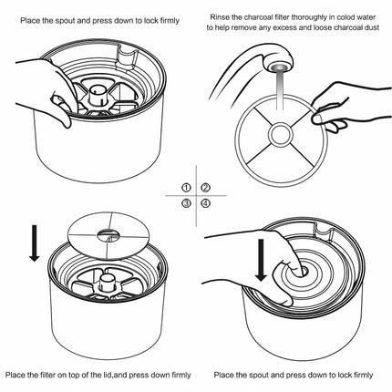 Pet Electric Water Fountain 2.4L USB LED Automatic Cat Dog Dispenser Drinking UK