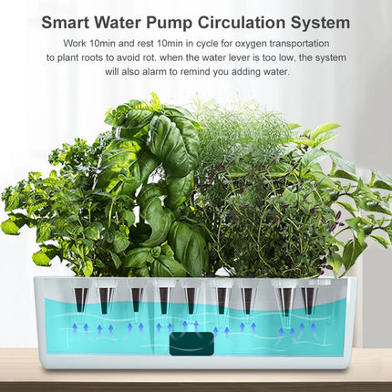 2L Smart Hydroponics Growing System Indoor Garden Kit 9 Pods Automatic Timing with Height Adjustable 15W LED Grow Lights