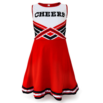 Childrens Kids Zombie Cheerleader Fancy Dress Costume & Blood Halloween