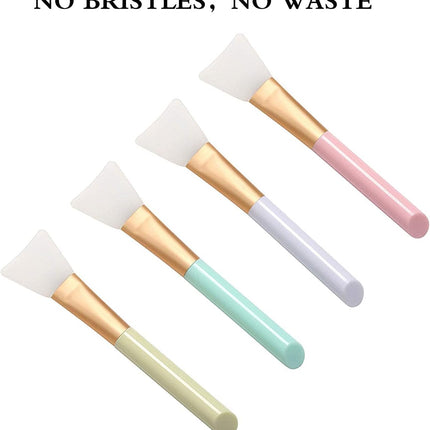 8PCS Silicone Face Mask Brush, Mask Beauty Tool Soft Silicone Facial Mud Mask Applicator Brush Hairless Body Lotion and Body Butter Applicator Tools