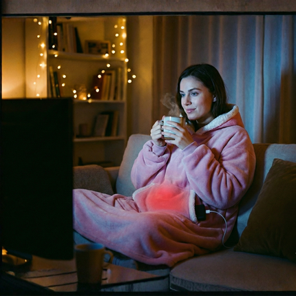 Fluffy Heated Cloud Hoodie™ - Oversized & Electric