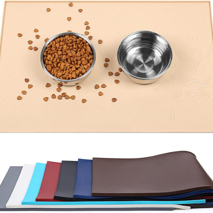 Large Pet Puppy Silicone Waterproof Feeding Food Mat Dog Non Slip Bowl Placemat