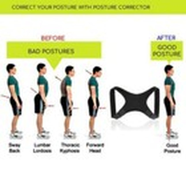 Posture Corrector Body Brace Bad Back Lumbar Shoulder Support Belt Women Men UK