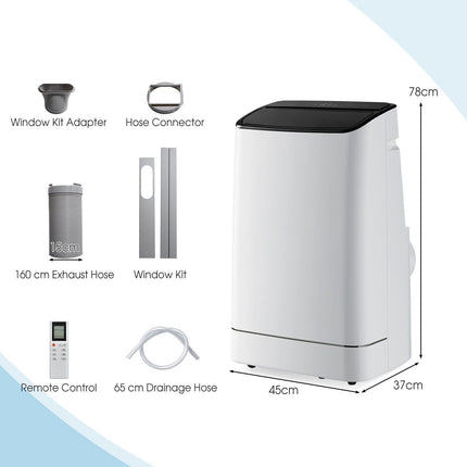 18000 BTU 4-In-1 Portable Air Conditioner with Remote Control