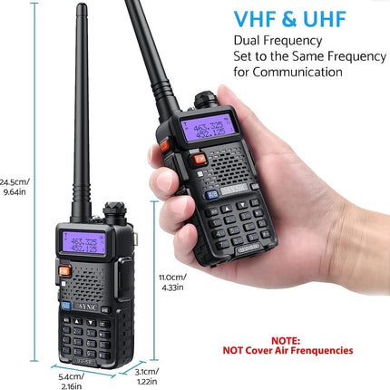 Handheld Police Radio Scanner Fire Transceiver Portable Antenna Walkie Talkie UK