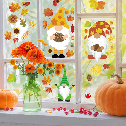 Funnlot 162 PCS Autumn Window Stickers - Autumn Window Clings Decorations Fall L