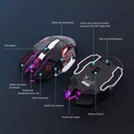 Rechargeable Wireless Mouse RGB LED USB Gaming Mice Laptop PC Mac UK