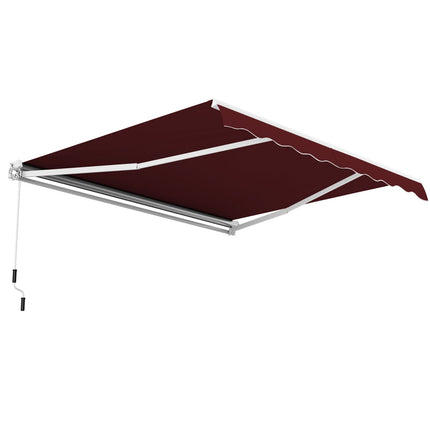3.6 X 3 M Patio Retractable Awning with Manual Crank Handle