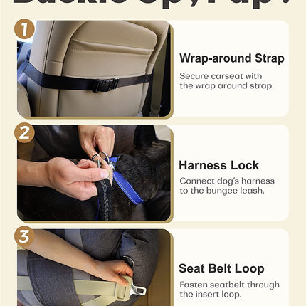 Dog Car Seat, Puppy Booster Seat, Travel Carrier Bed for Small and Medium Pets