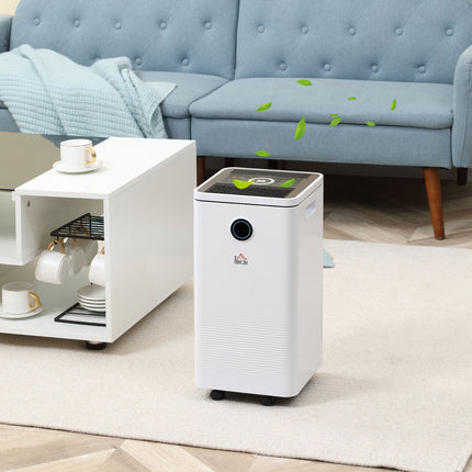 HOMCOM 10L/Day 2.5L Wifi Smart Dehumidifier Portable Quiet Air Dehumidifier