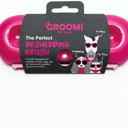 Deshedding & Grooming Brush for Dogs, Cats, Horses & Rabbits - Gentle & Effectiv