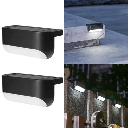 Solar Deck Lights Outdoor,Led Step Lights Waterproof Patio Decor Lights for outside Stairs,Fence,Post,Yard,Garden 2Pack