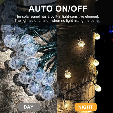 Solar Garden Lights 7M 50Leds Outdoor String Lights Waterproof 8 Modes Fairy