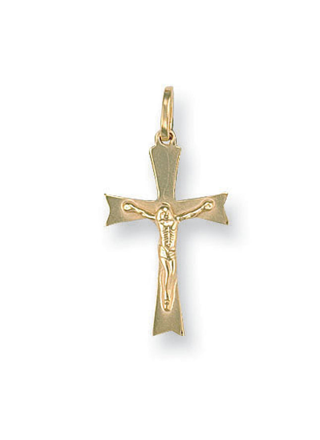 Gold Crucifix Pendant Yellow Gold Crucifix Necklace