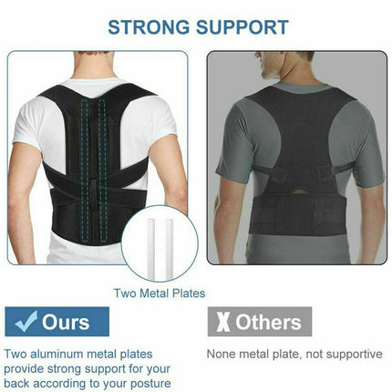 Adjustable Posture Corrector Back Brace Men Women Lumbar Shoulder Support Belt