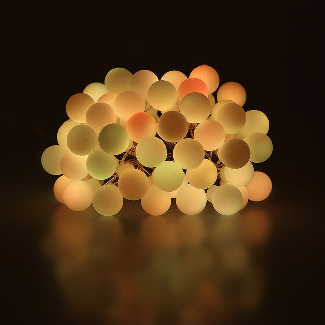 50 LED Colorful Ball Bulb Fairy String Lights In/Outdoor Xmas Garden Decor USB