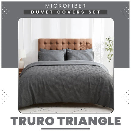 Polyester Geometric Duvet Cover with Pillowcases