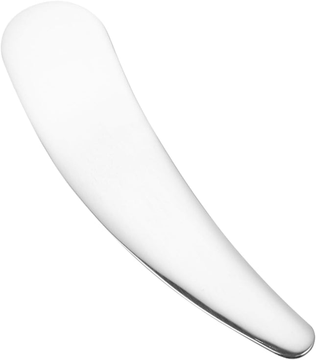 Stainless Steel Eye Cream Spoon 304 Metal Facial Mask Spoon Cosmetic Applicator Skin Care Tool Small Crescent Shape for Precise Makeup Application
