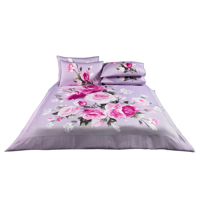 Gehrke Cotton Floral Duvet Cover Set with Pillowcases