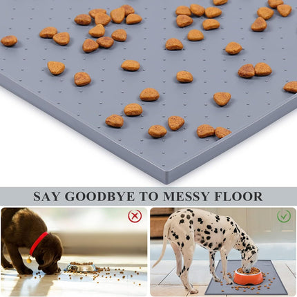 Large Pet Puppy Silicone Waterproof Feeding Food Mat Dog Non Slip Bowl Placemat