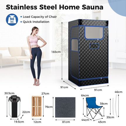 Portable Steam Sauna for Home with 3L Steam Generator