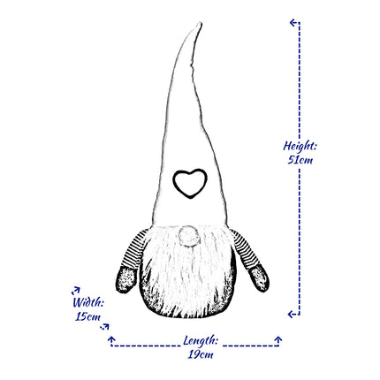 Christmas Gnome Plush Door Stop Door Stopper Large Heavy Fabric Novelty Xmas Dec