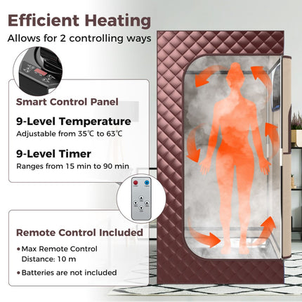 Portable Steam Sauna for Home with 3L Steam Generator