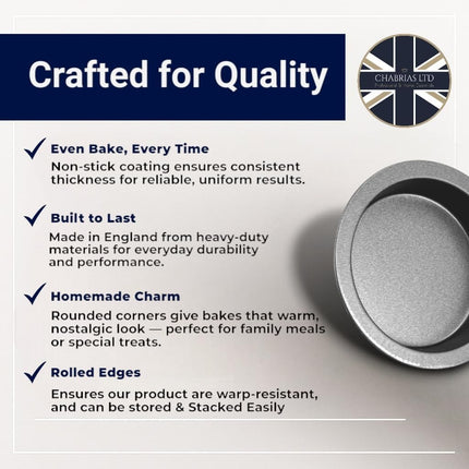 Samuel Groves 6-Pack 4" Non-Stick Mini Pie & Tart Tins – Air Fryer Friendly