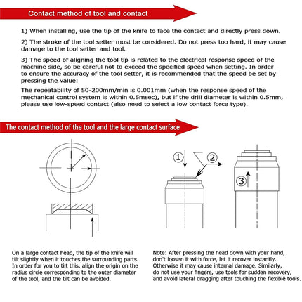 Gauge,Easy to Install NC Magnetic Bottom High Precision Z Axis Probe Tool with Connection Cable for CNC Equipments