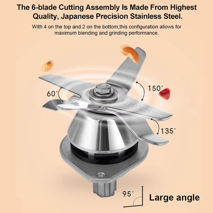 【7 Years Warranty】Bpa Free Heavy Duty Professional Commercial Bar Blender Food Mixer Juicer Ice Crusher Smoothie Maker Max 2200W