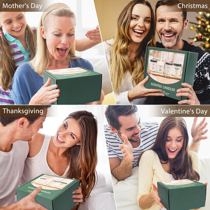 Candles | Candles for Home Scented | 2 Pack 7.1Oz Natural Soy Wax Aromatherapy Candles | over 120 Hours of Burn Time | Christmas Scented Candles Gifts Sets for Women | Apple Cinnamon Candles