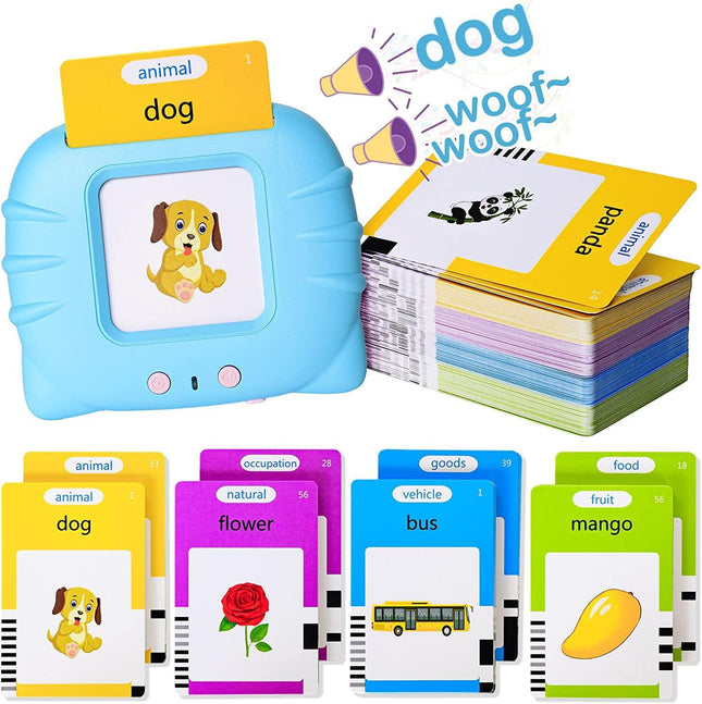 224 WORD TALKING FLASH CARDS EARLY LEARNING TOY 2-6 TODDLER CHILD PRESCHOOL BLUE