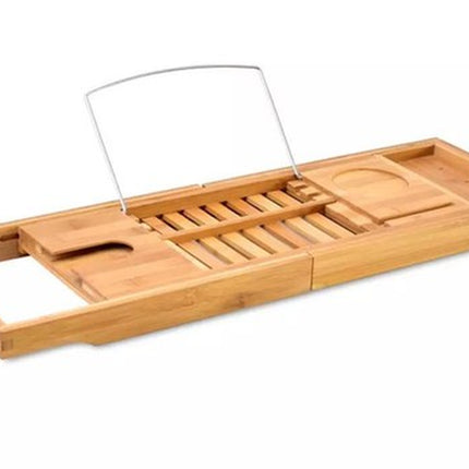 Extendable Bathtub Caddy Tray Bamboo Bath Tub Storage Rack Shelf Holder Bathroom