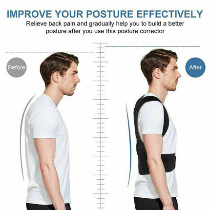 Adjustable Posture Corrector Back Brace Men Women Lumbar Shoulder Support Belt