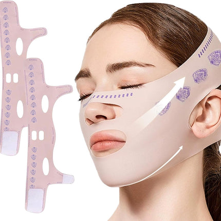 2 Pcs Chin Strap for Sleeping, Reusable V Line Face Lifting Chin Mask for Jawline Shaper, Face Contouring