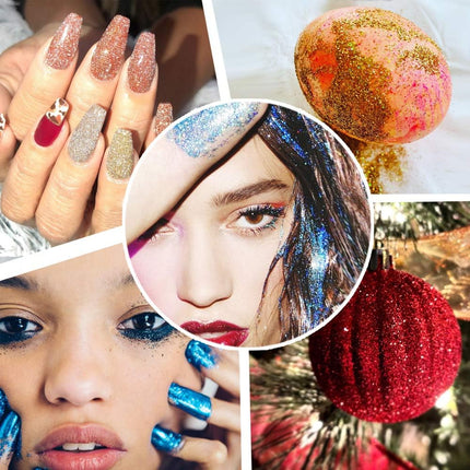 Extra Fine Glitter, Set of 36 Colors Nail Arts Cosmetic, Resin Crafts Loose Glit