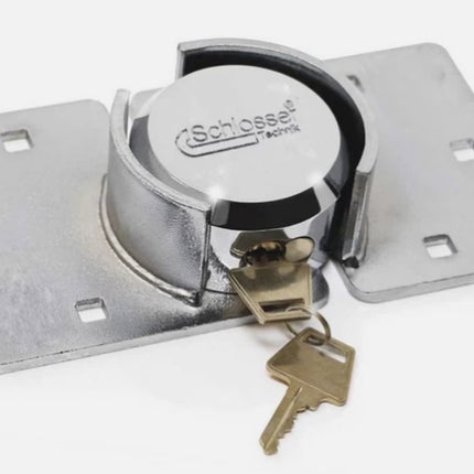 Schlosser Technik Heavy-Duty Van Padlock & Hasp Set Door Lock with Key & Fixings