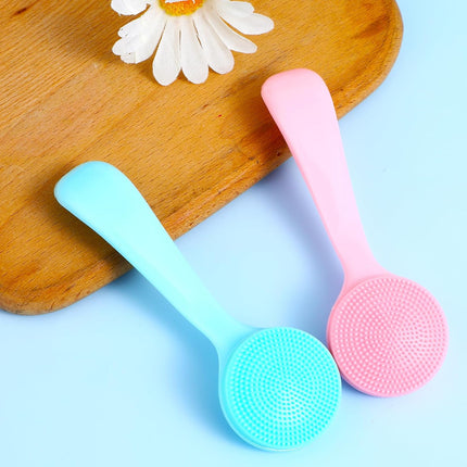 2Pcs Silicone Face Brush,Facial Cleansing Scrubber, Soft Skin-Friendly Touch Effective Cleansing Face Wash Brush Exfoliator for Men+Women