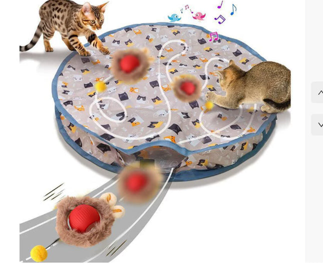 Smart Cat Toys Interactive Chirping Hide and Seek Cat Catching Game Ball