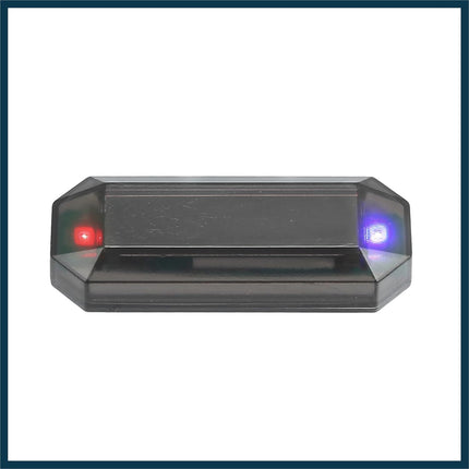 2Pcs 3.7V Power Solar Alarm Light Interior Simulated Dummy Waterproof LED Warning Light Car Security anti Theft Device Red Blue Automotive Parts