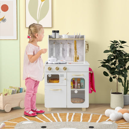 Kids Kitchen Setwith Stoves Faucet Sink Telephone Microwave and Oven